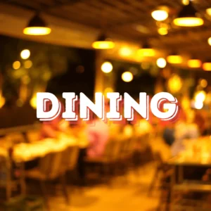 blurred wide shot of restaurant