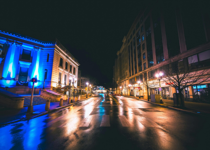 cityscape of a small town